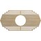 Ekena Millwork Chrysler Wood Fretwork Pierced Ceiling Medallion, Hickory, 38"W x 19"H x 10"ID x 3/8"T CMWP38X19X0375CSHI - alternate 1